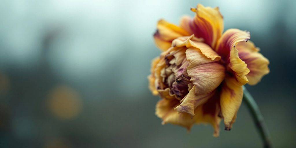 Visne blomster med hengende kronblader.