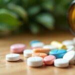 Piller mot angst på en treoverflate