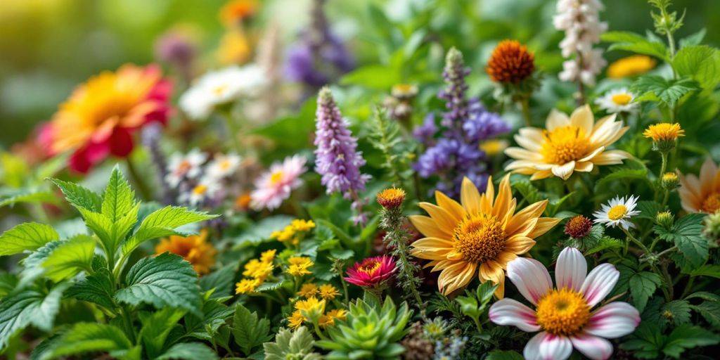 Nærbilde av alkaloid-rike planter med grønne blader.