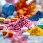 Nærbilde av anabole stoffer i forskjellige former.